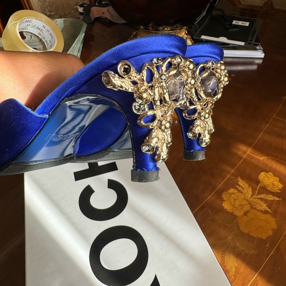 Koche women’s mules shoes Jeweled small heel a 40.0 USA Sz 10.0 - Picture 14 of 16